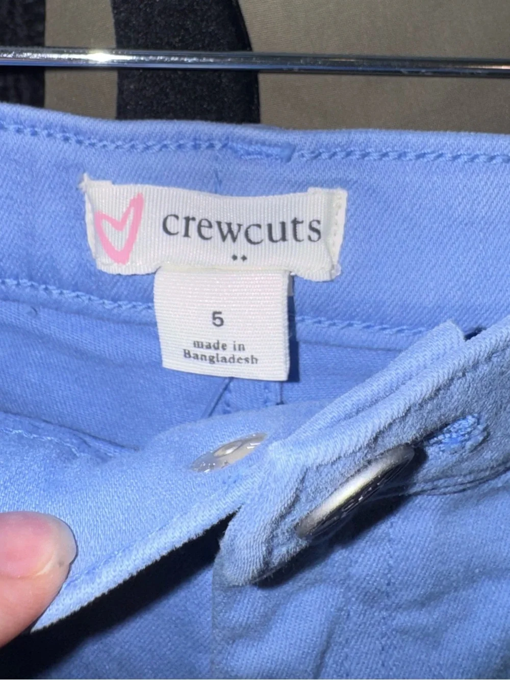 Crewcuts Girls Purple Wide Leg Cropped Patch Pocket Summer Jeans Size 5 NEW
